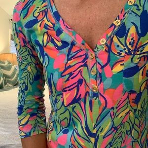 Lilly Pulitzer 3/4 Sleeve Jersey Dress Size Small